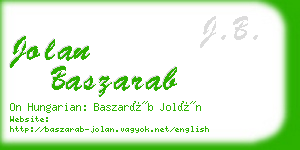 jolan baszarab business card